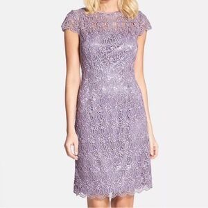 Patra Lavender Lace Midi Dress